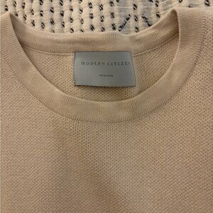 Modern Citizen Nara Beige Crewneck Sweater